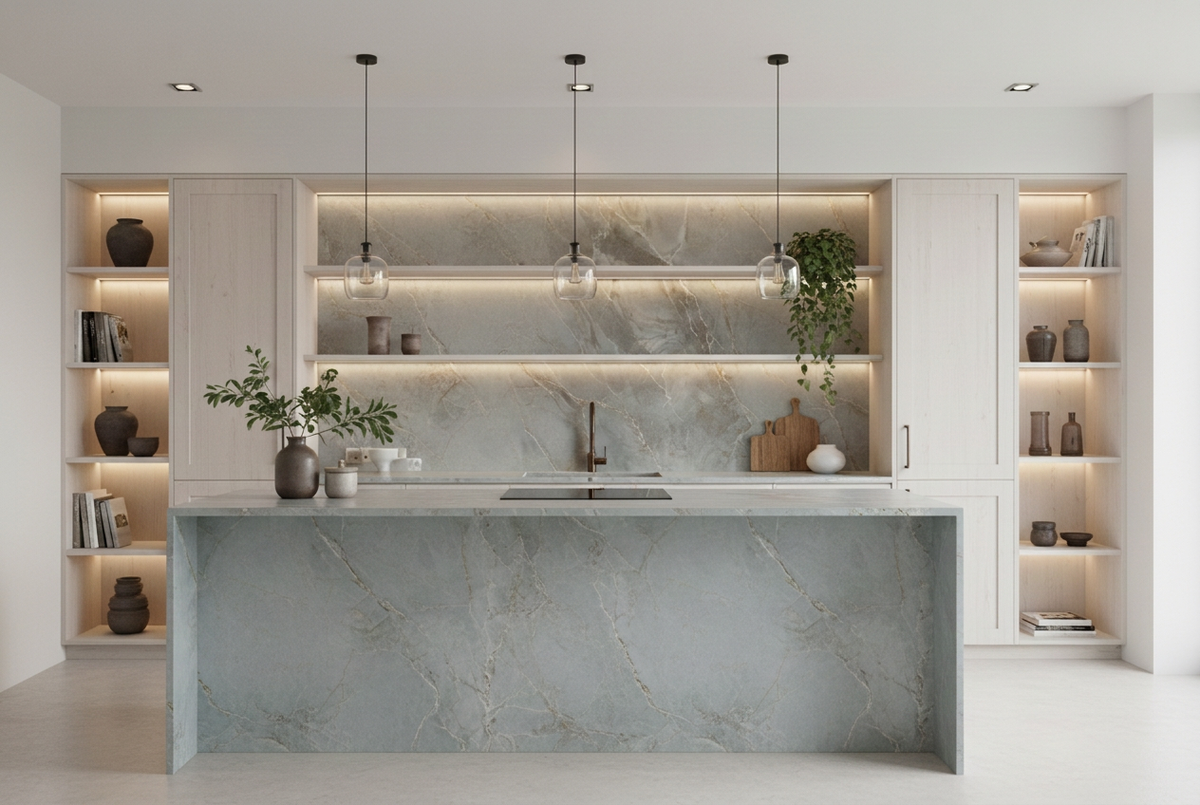 Andromeda Gallery Bespoke Kitchen | TRENZY Spaces Bespoke Kitchen - styled in room