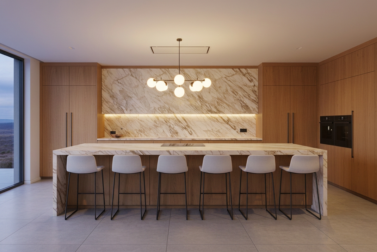 Arabescato Diva Bridge Island Bespoke Kitchen | TRENZY Spaces