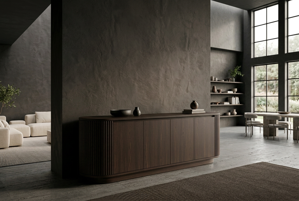 Espresso Gola sideboard moody view