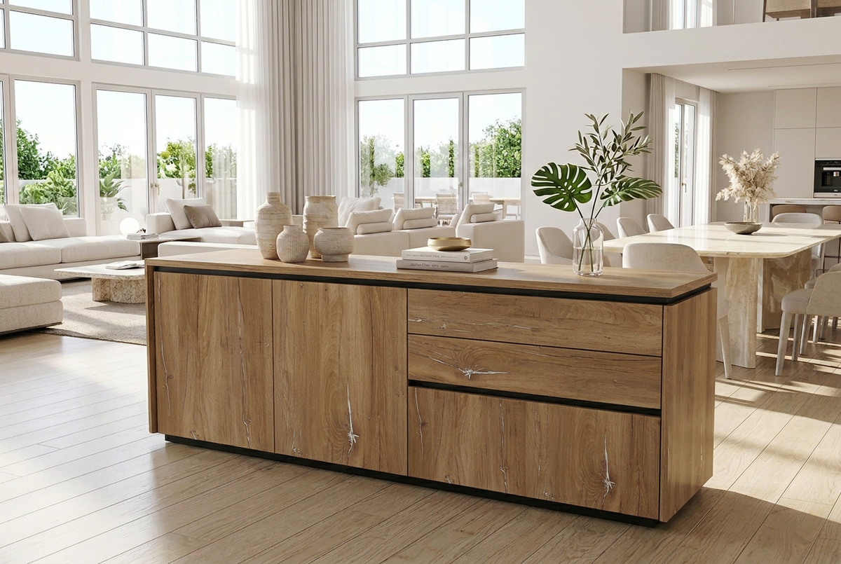 Banbridge sideboard in a bright open-plan living space