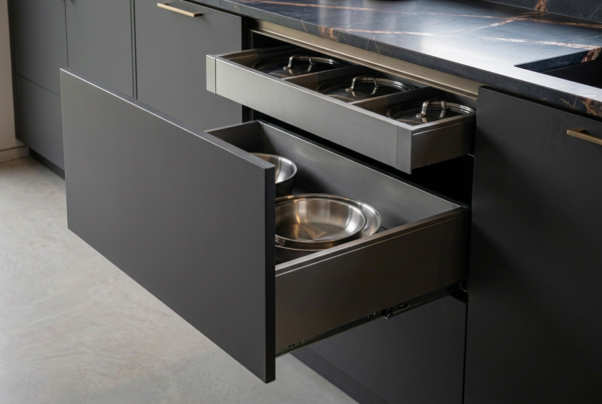 Magellano Waterfall Rock Bespoke Kitchen | TRENZY Spaces