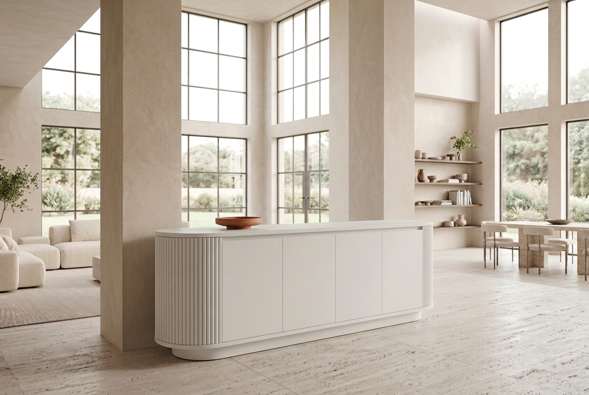 White Gola sideboard light view