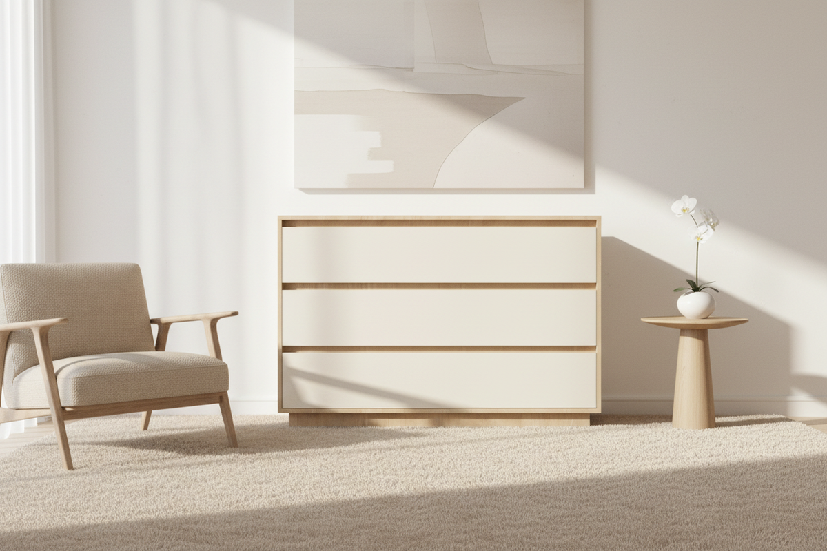 3-drawer Bellavista white beige interior