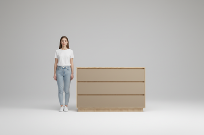 3-drawer Congo beige height reference