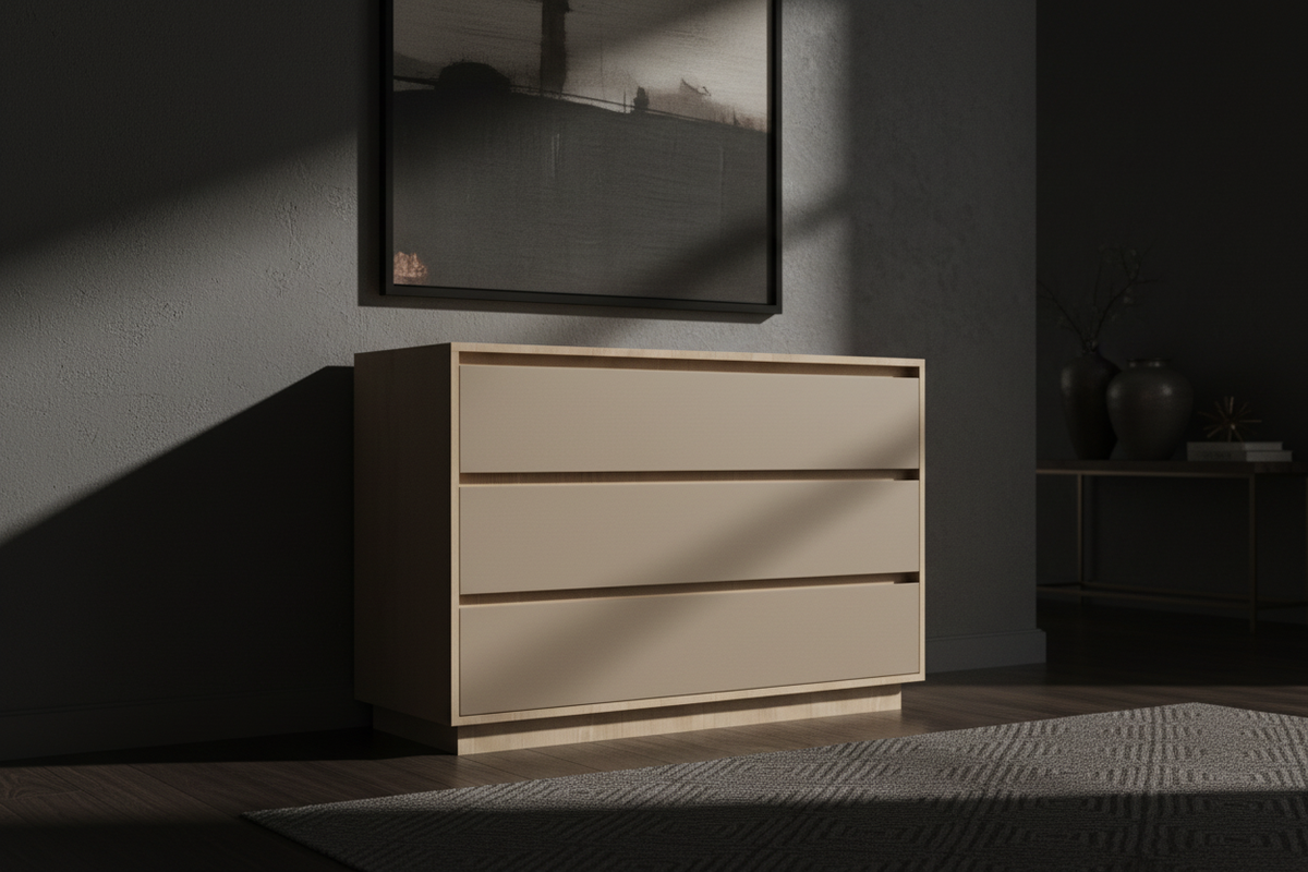 3-drawer Congo beige moody interior