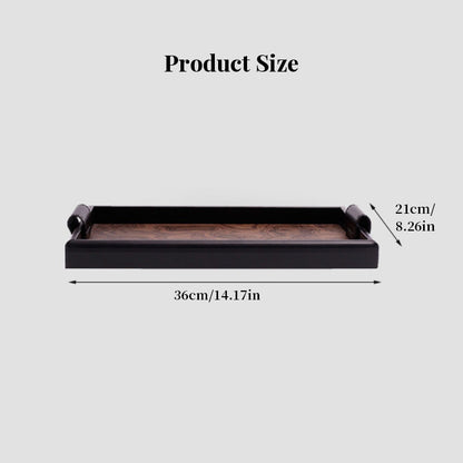 Vintage Volcanic Pattern Hotel Luxury Tea Tray: High-End Living Room Storage & Desktop Organizer
