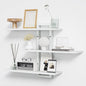 Rustic Wood & Metal Floating Shelves - Wall Mounted Storage for Kitchen/Bathroom