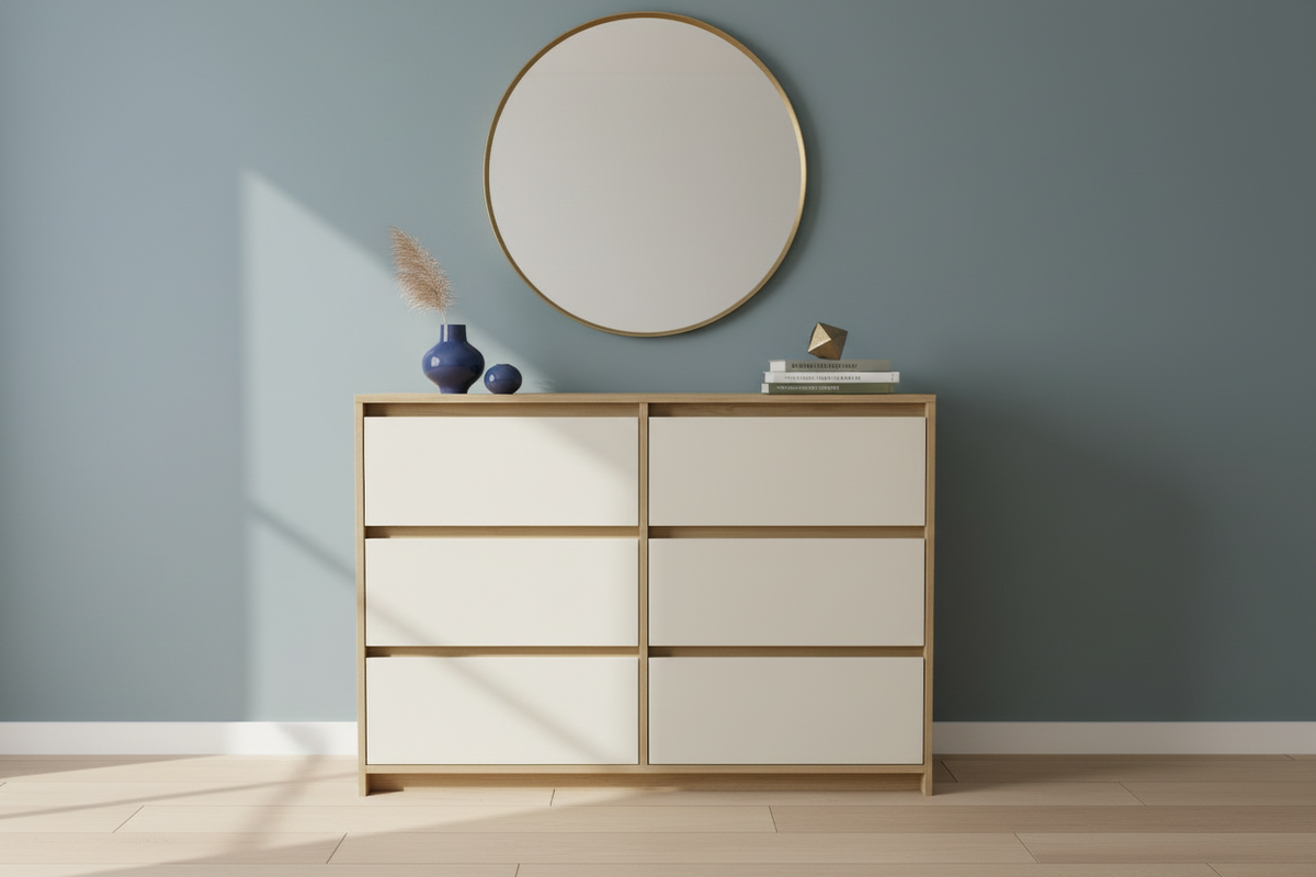 6-drawer Bellavista blue interior