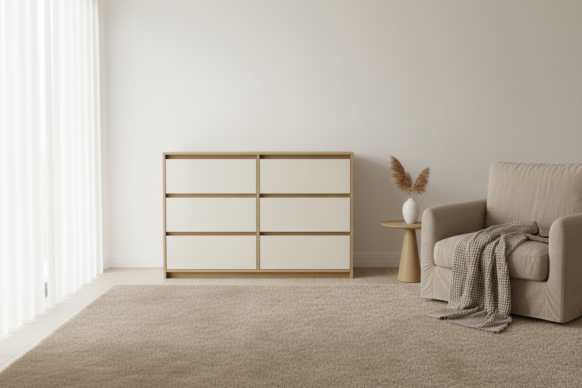 6-drawer Bellavista white beige interior