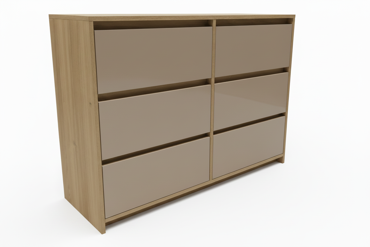 6-drawer Congo beige 3/4