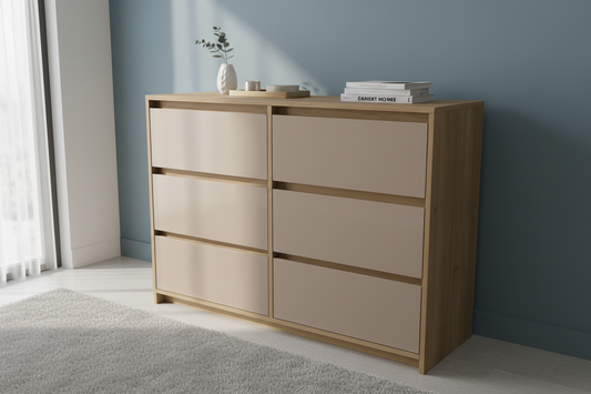 6-drawer Congo beige blue interior