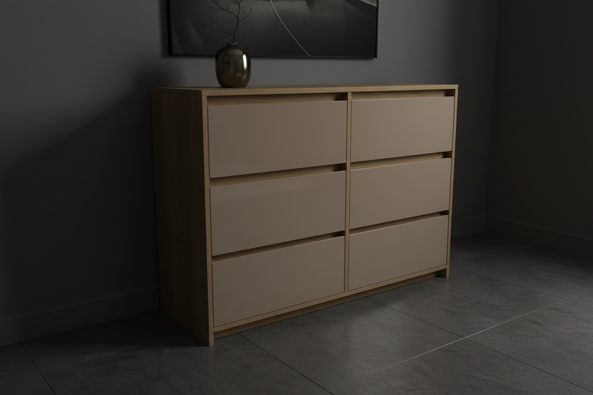 6-drawer Congo beige moody interior