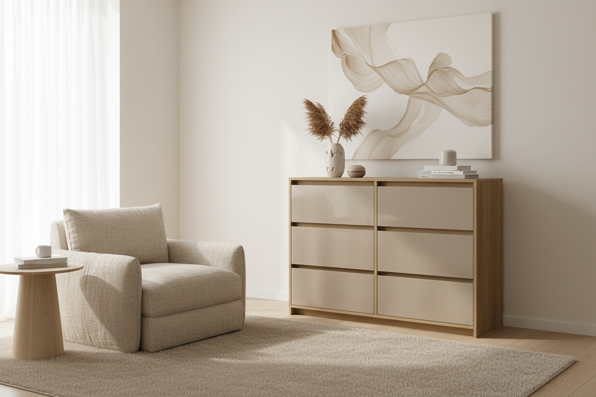 6-drawer Congo beige white beige interior