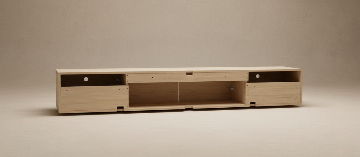 Luxury Floating TV Stand & Media Unit – Modern Wall-Mounted Console with Storage | TRENZY Spaces