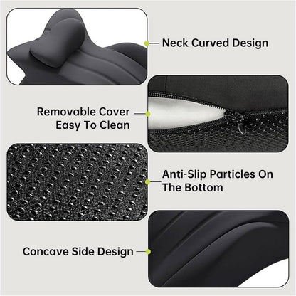 Bed Rest Pillow for Sitting Up in Bed, Couples Cuddle Pillow, Memory Foam Lumbar Support Cushion
