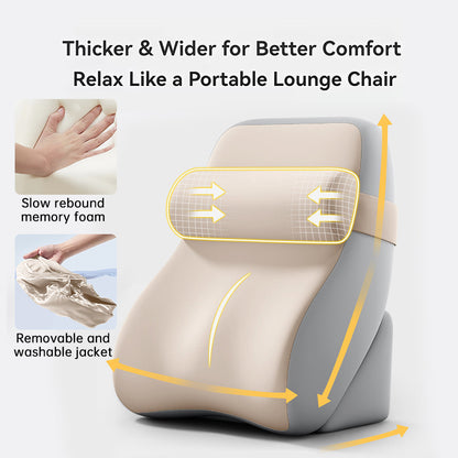 Large Memory Foam Reading Pillow - Adjustable Bed Backrest for Gaming, TV, Work & Relaxation