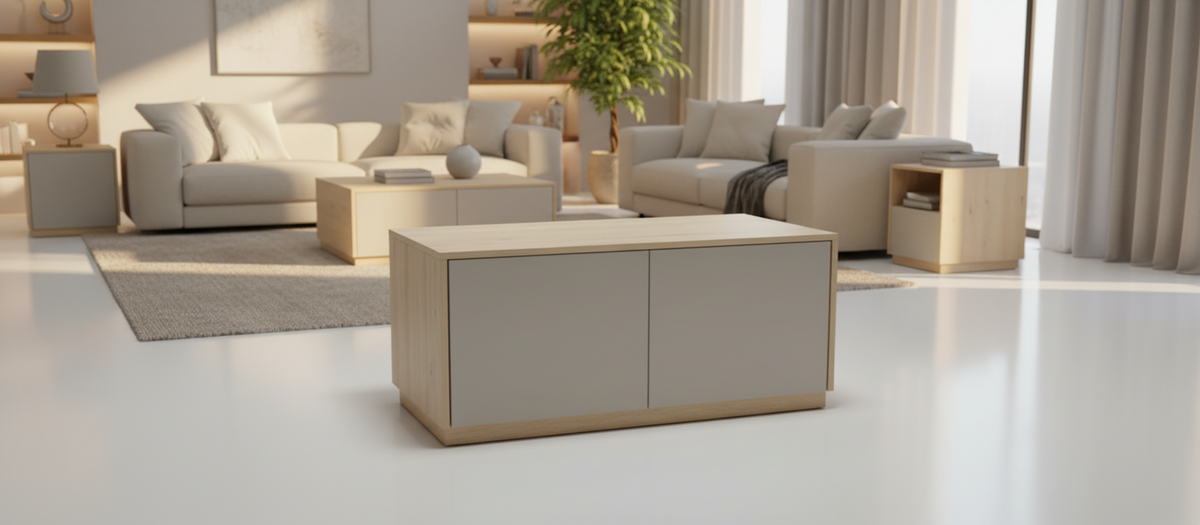 TRENZY Congo Brok Multi-Colour Coffee Table with Storage | Customisable Modern Living Room Table | TRENZY Spaces