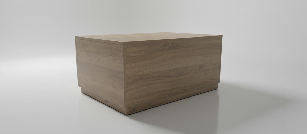 TRENZY BLOCK Modern White Push-Open Coffee Table | Modular Living Room Table