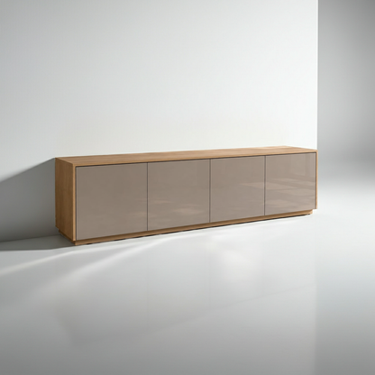 TRENZY Lux Congo-Brok TV Stand in Congo-Oak finish with sleek modern design and storage compartments