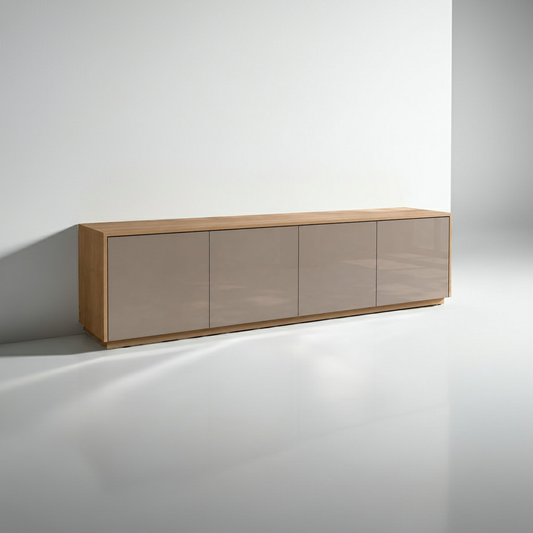 TRENZY Lux Congo-Brok TV Stand in Congo-Oak finish with sleek modern design and storage compartments