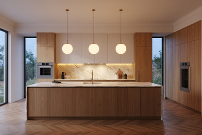Arabescato Diva Bespoke Kitchen | TRENZY Spaces Bespoke Kitchen - angle view
