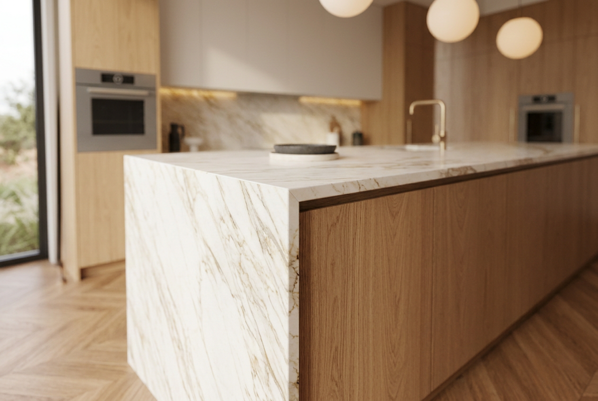 Arabescato Diva Bespoke Kitchen | TRENZY Spaces Bespoke Kitchen - shown in context