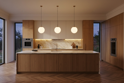 Arabescato Diva Bespoke Kitchen | TRENZY Spaces Bespoke Kitchen - styled in room