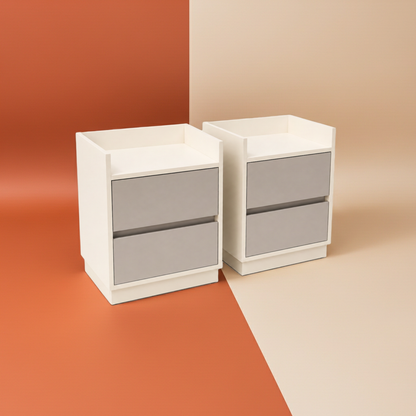 TRENZY Luxury Bedside Pedestal – 2 Drawers, MDF & Particleboard