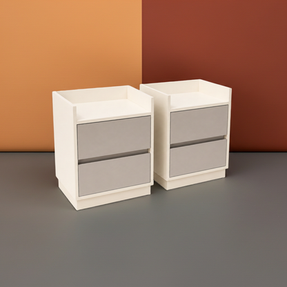 TRENZY Luxury Bedside Pedestal – 2 Drawers, MDF & Particleboard