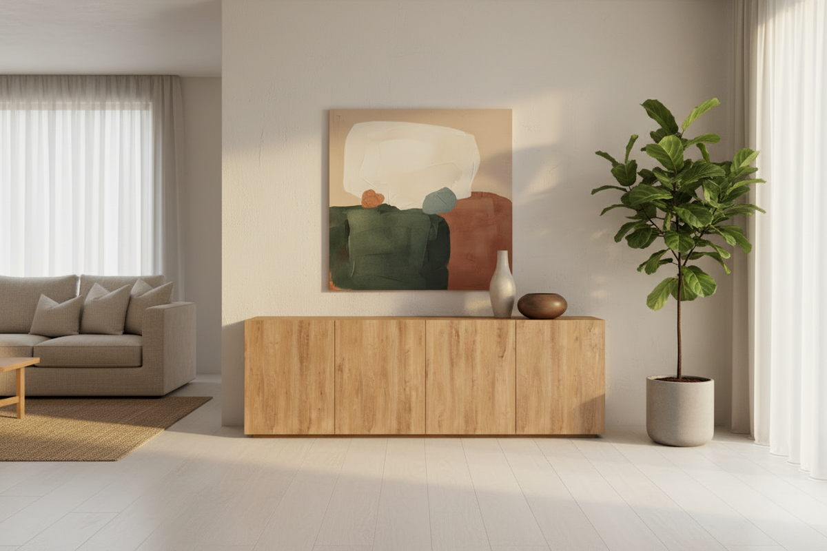 BLOCK Credenza 4-Door — Room Context