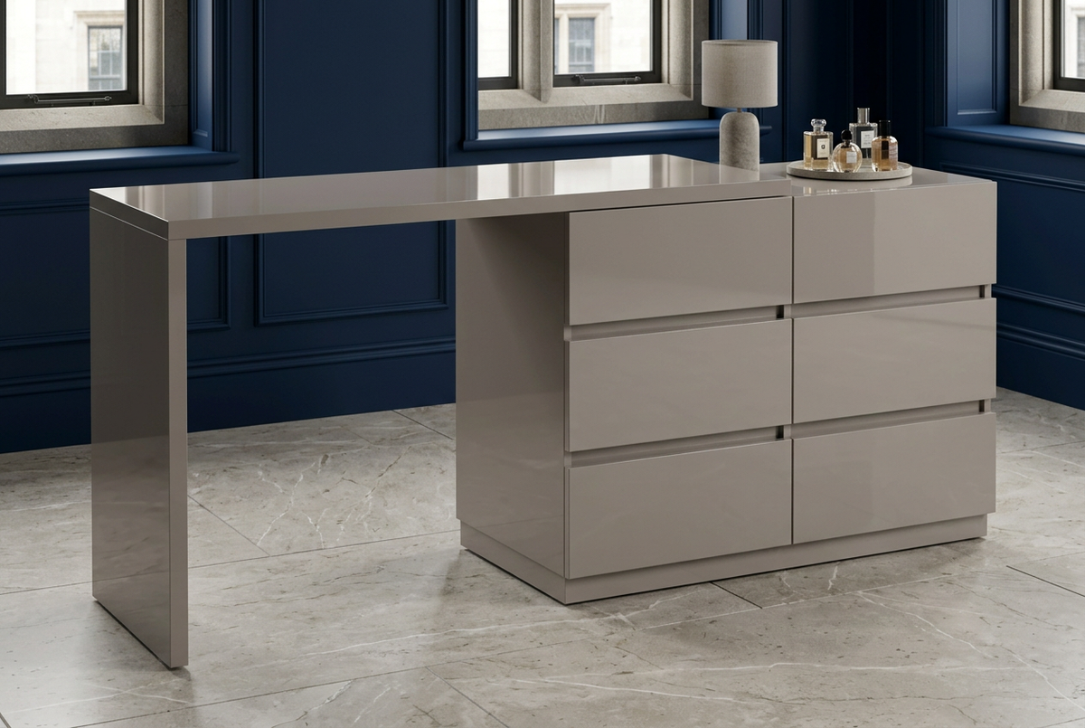 Congo blue setting rebuilt from locked dresser