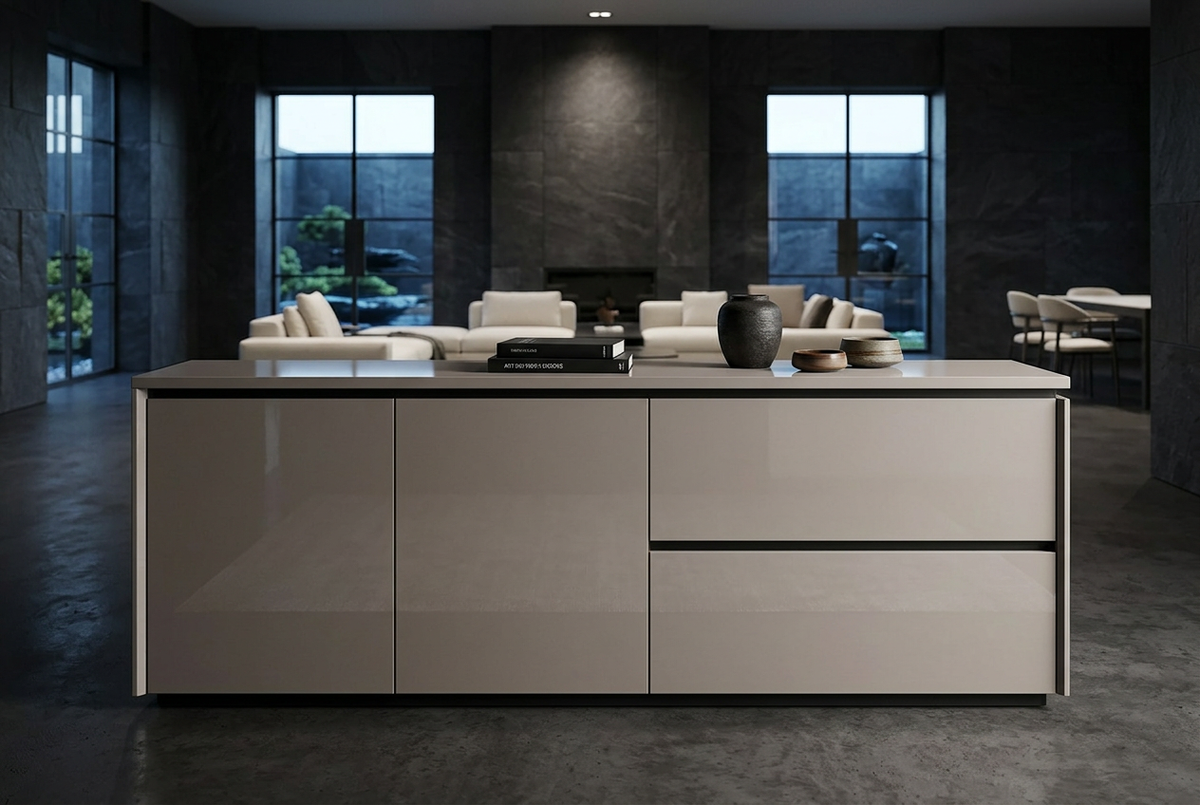 Congo gloss sideboard moody setting