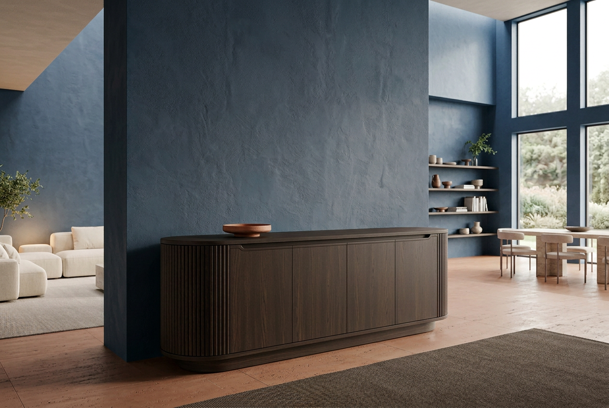 Espresso Gola sideboard blue view