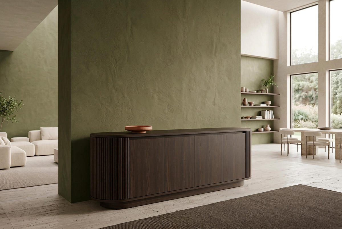Espresso Gola sideboard green view