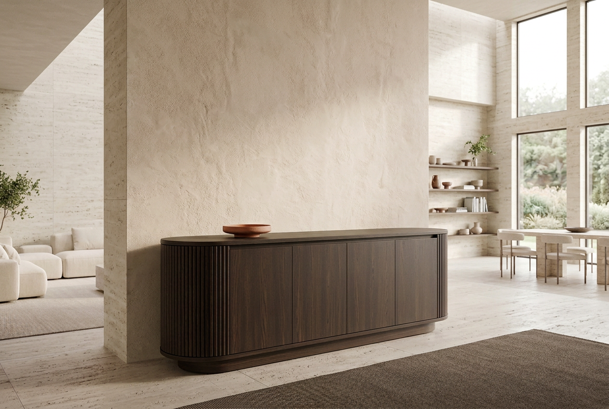 Espresso smooth-door Gola sideboard hero