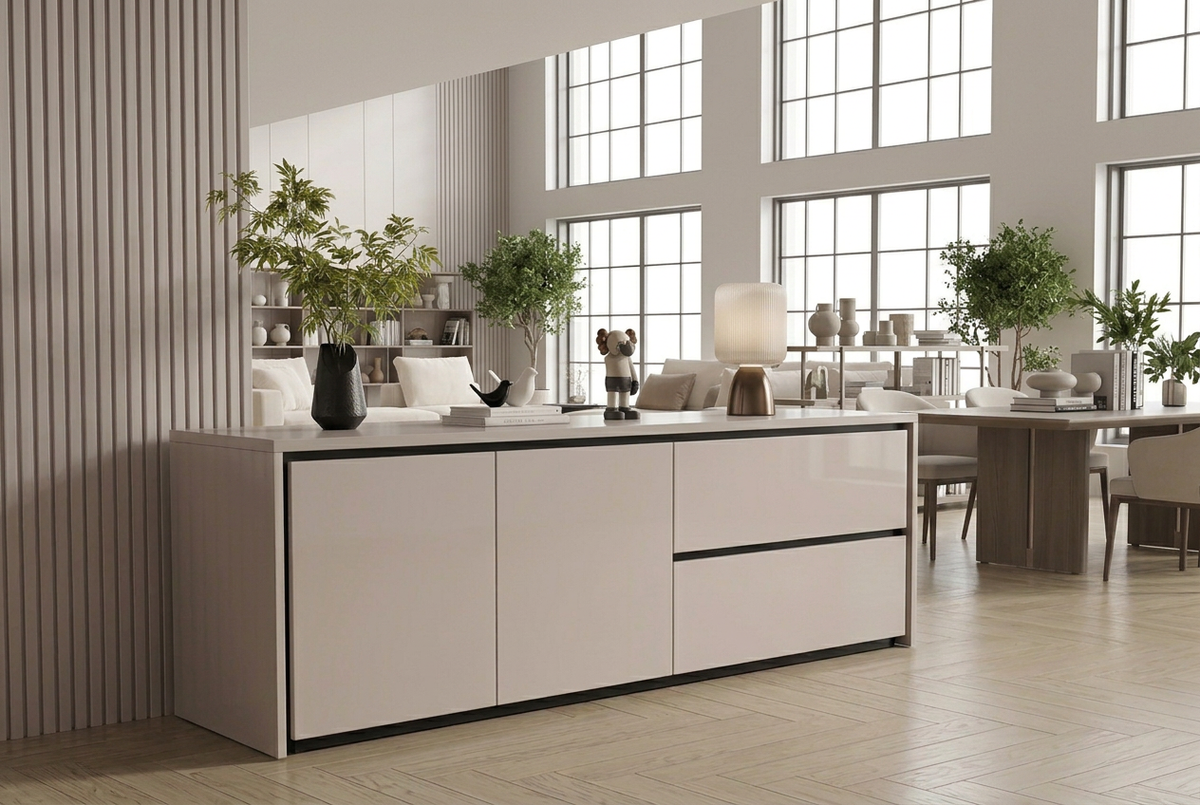 Bellavista sideboard in a light open-plan house