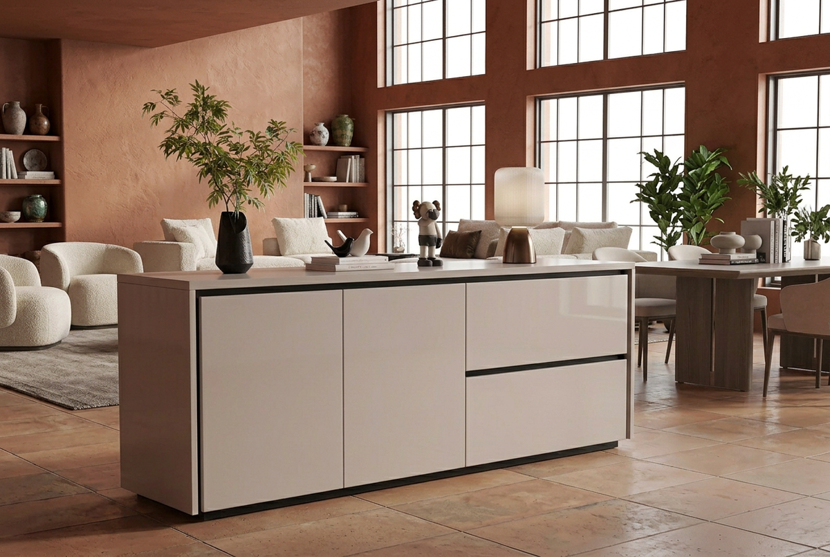 Bellavista sideboard against a terracotta wall