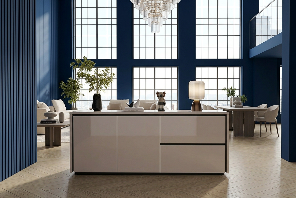 Bellavista sideboard in a deep-blue interior