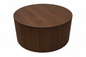 TRENZY Fluted Round Coffee Table Walnut-Stained Oak white background catalogue