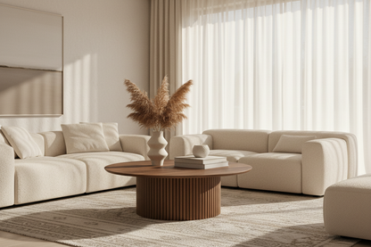 Luna Coffee Table styled in a modern luxury living room — lifestyle shot