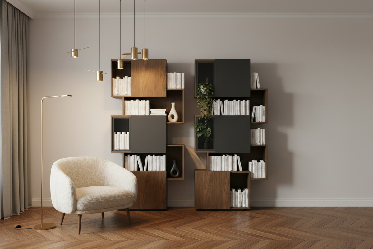 TRENZY BLOCK Tower Bookshelf — home library lifestyle