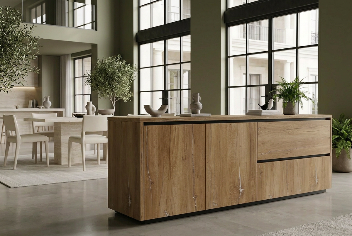 Banbridge sideboard in an olive-green luxury interior