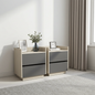 Luxury bedside pedestal with 2 drawers in Congo-Muidan finish, modern design, sold as pair or single for stylish bedrooms