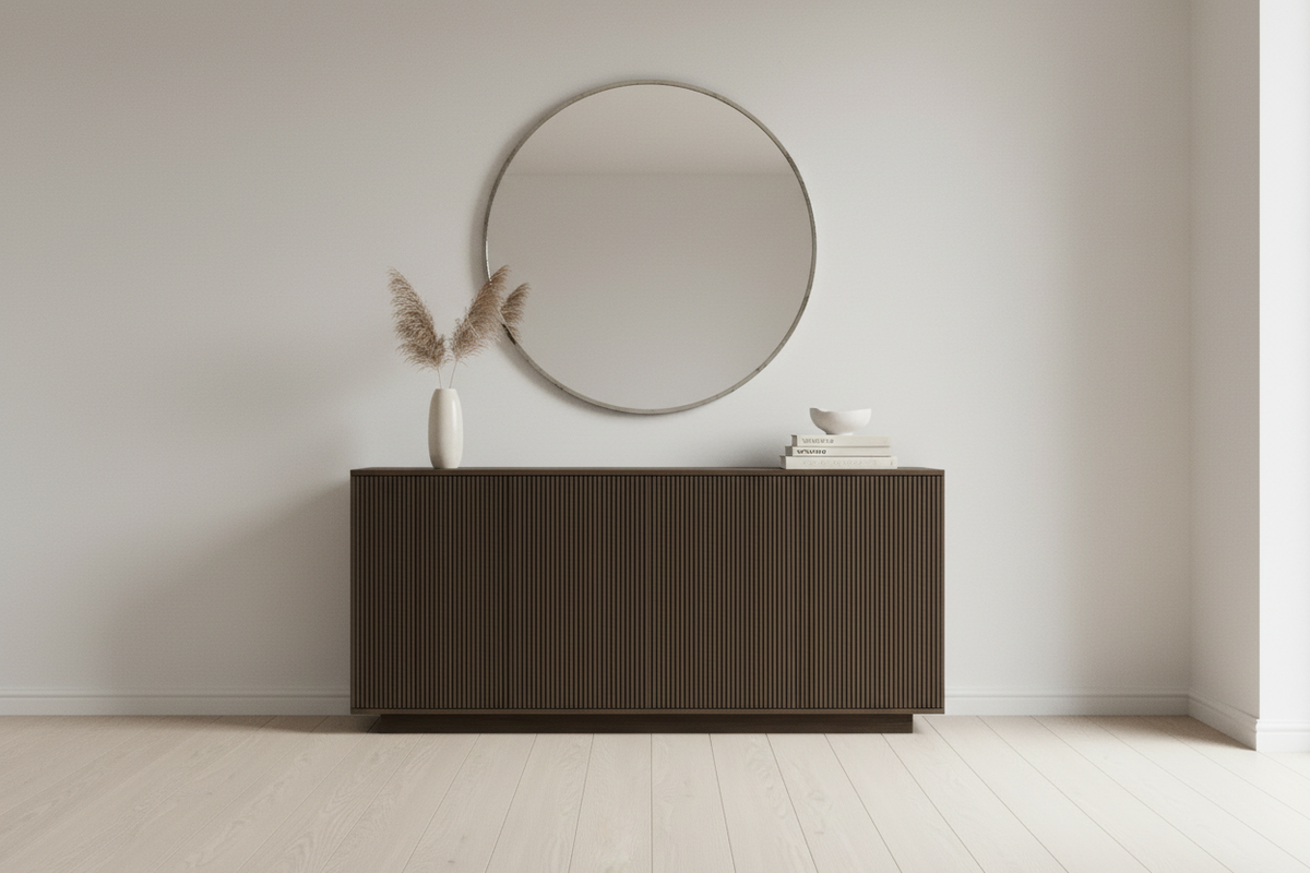 Light smoked oak sideboard lifestyle