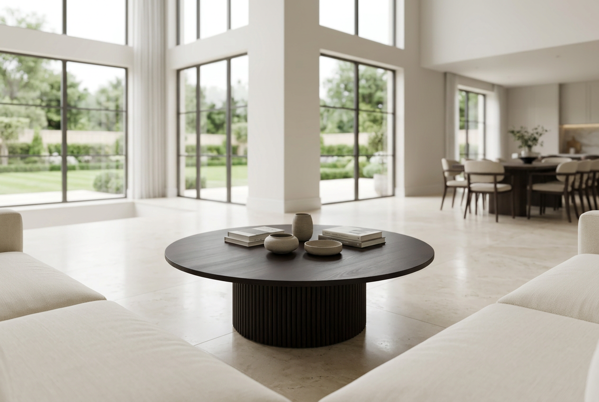 Lower-profile espresso coffee table hero