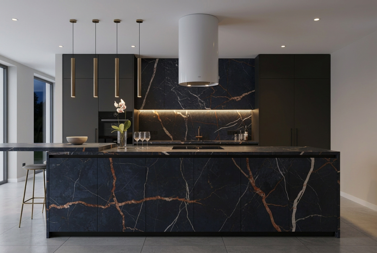 Magellano Induction Island Bespoke Kitchen | TRENZY Spaces Bespoke Kitchen - close-up detail