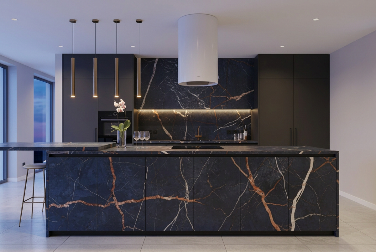 Magellano Induction Island Bespoke Kitchen | TRENZY Spaces Bespoke Kitchen - shown in context