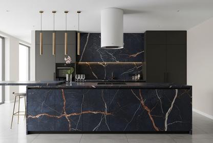 Magellano Induction Island Bespoke Kitchen | TRENZY Spaces Bespoke Kitchen - styled in room