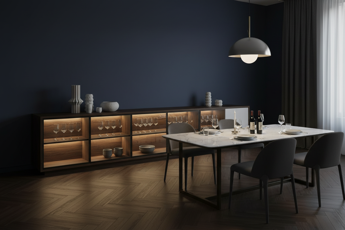Napoca White Sideboard Lifestyle Dining