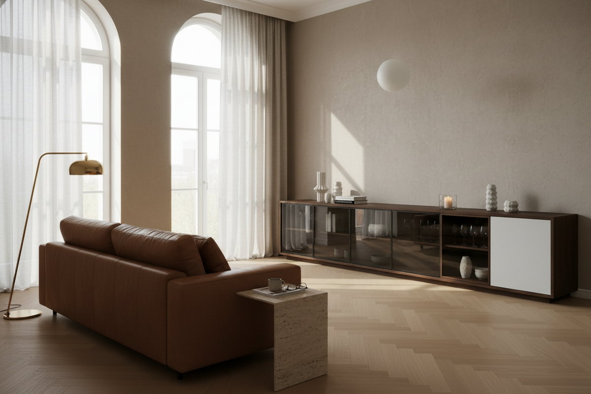 Napoca White Sideboard Lifestyle Warm
